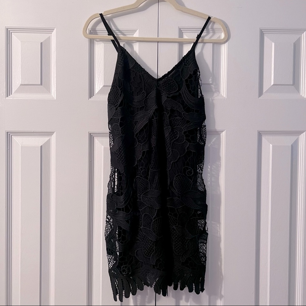 Black Lace Mini Dress from Express